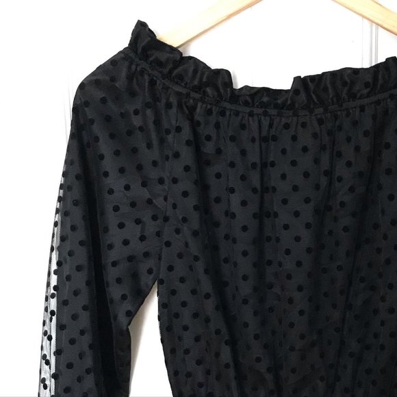 Sheer Polka Dot Top - Picture 2 of 4